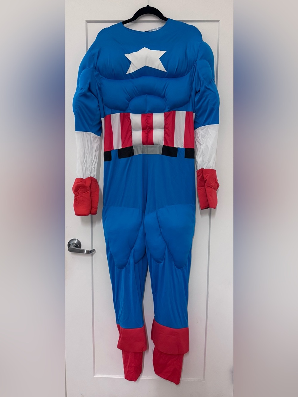 Captain America Muscle Chest Adult Superhero Costume size XL